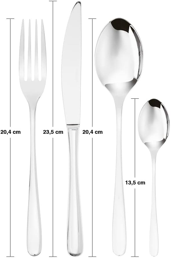 Sambonet 52553-81 Taste - Monoblock-Edelstahlgeschirrset 18/10, für 6 Personen, 24-teilig: 6 Gabeln,