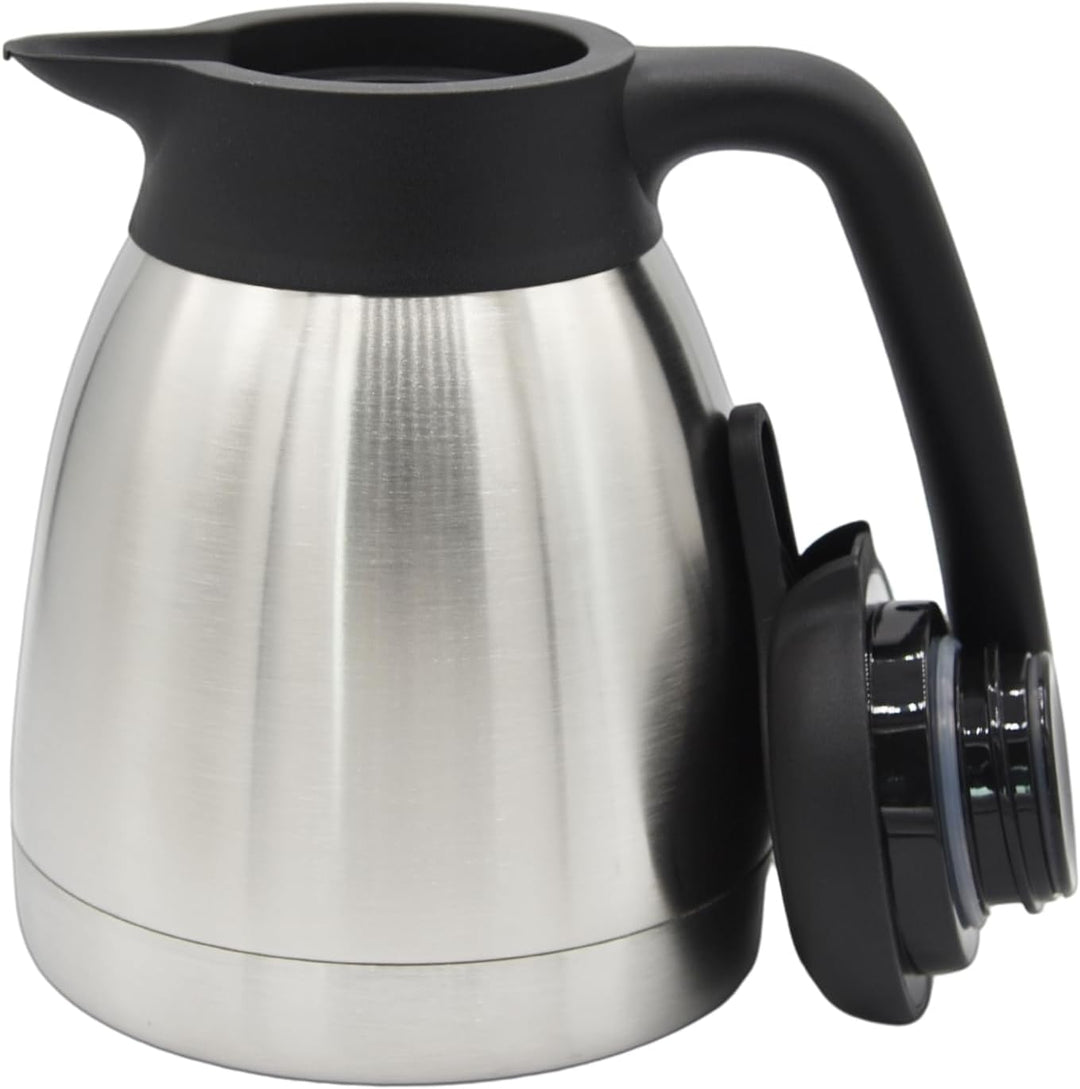 TRINKBASIS Isolierkanne – Thermoskanne aus doppelwandigem Edelstahl (1 L), 1 L