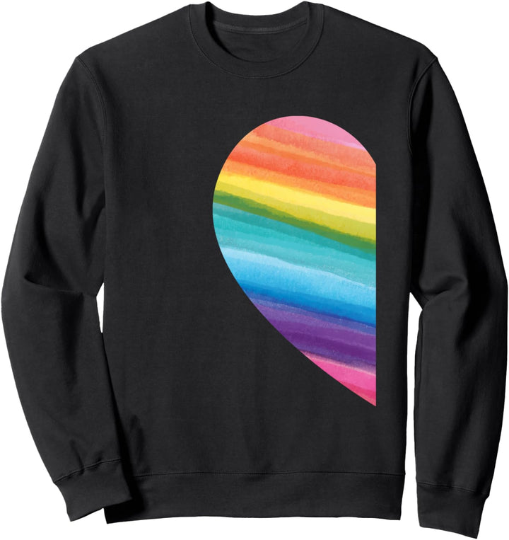 Valentinstag Regenbogen Flagge LGBTQ Pärchen Design Outfit Sweatshirt