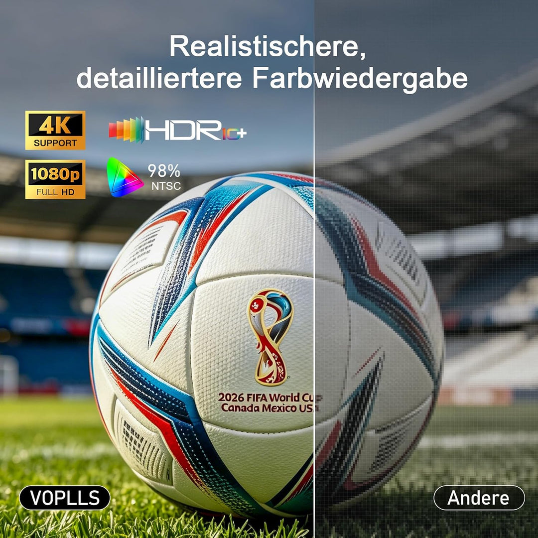 Smart Beamer 4K【Netflix vorinstalliert &amp; Dolby Audio】 VOPLLS 35000L Autofokus &amp; Trapezkorrektur Beam