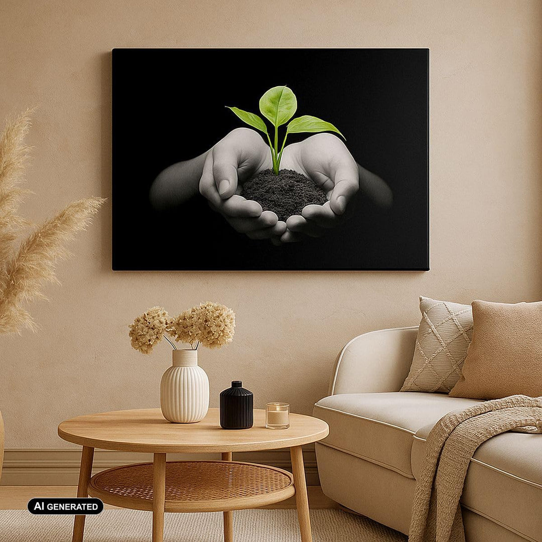 Bilder auf Leinwand Natur Pflanze Wissenschaft Schutz Leinwandbild 70x50cm Wandbilder Dekoration Woh