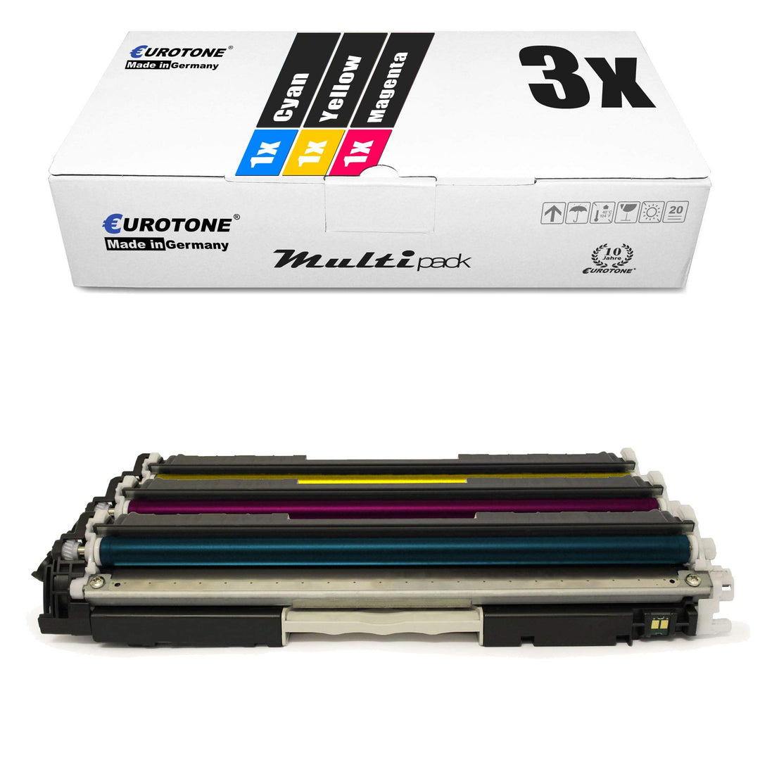 3X Eurotone kompatibler Toner für HP Laserjet M 275 wie CE311A-13A CE311A-CE313A 126A Color Set aus
