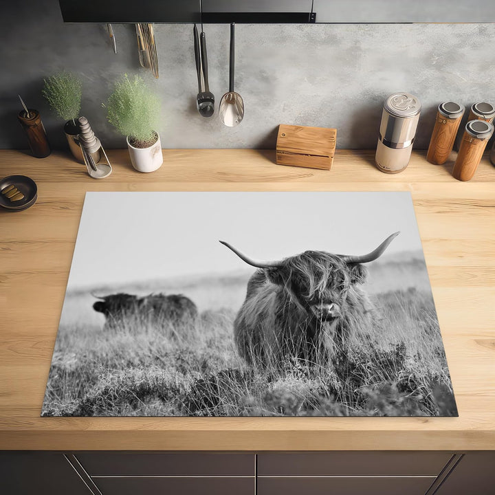 KitchenYeah© Herdabdeckplatte Einteilig Ceranfeld Abdeckplatte Küche Deko | 77x59 cm - Ceranfeldabde