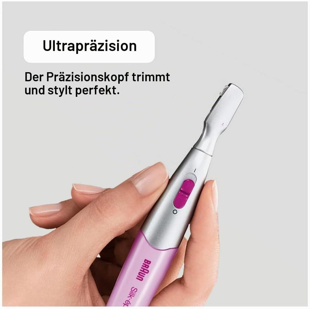 Braun Silk-épil FG1100 Präzisionstrimmer für Bikini- und Augenbrauenbereich, Rosa, Einheitsgrösse
