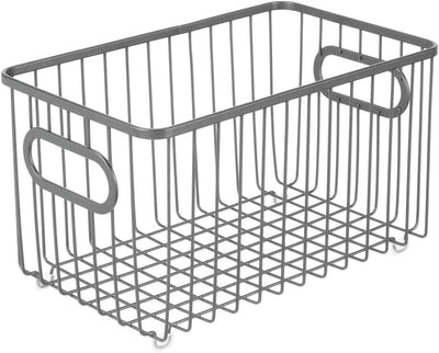 mDesign 4er-Set Küchenkorb aus Metall – flexibler Aufbewahrungskorb für die Küche, Vorratskammer etc