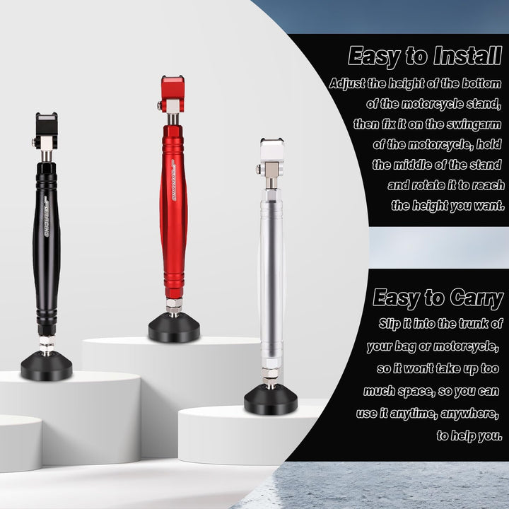 JFG RACING Motorrad-Radständer Nachrüstung, tragbar, vorne, hinten, Radständer, Paddock-Ständer, Ket