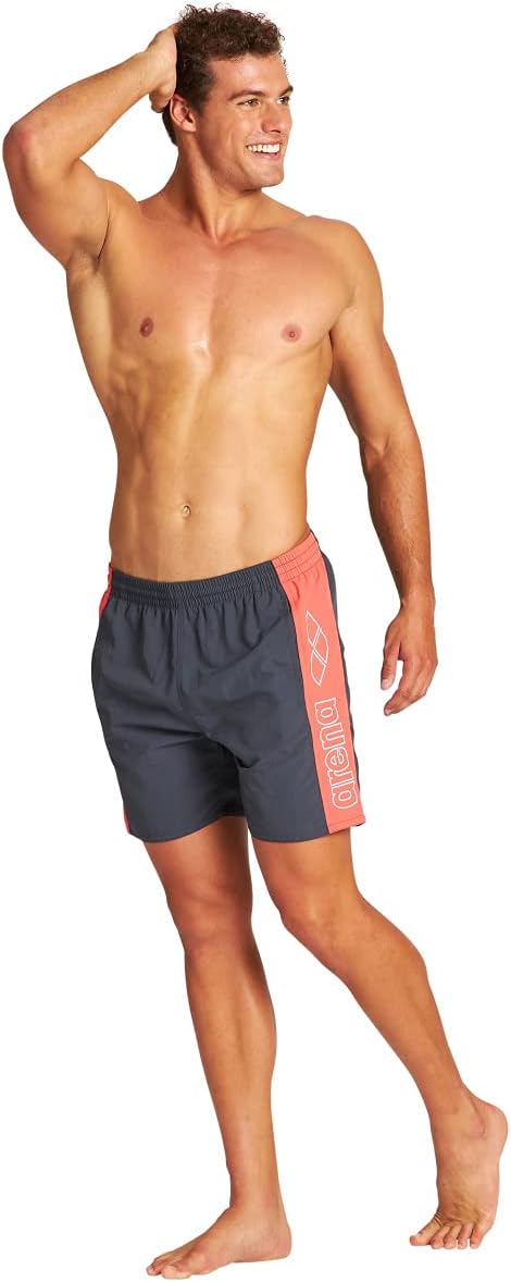 ARENA Herren Berryn Bicolor Swim Trunks (1er Pack) S Asphalt-floreale-white, S Asphalt-floreale-whit