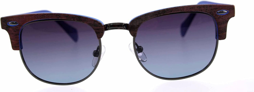 41 EYEWEAR FORTY ONE FO 35042 13 47, Kinder-Sonnenbrille, Rahmen aus Holz, graue Gläser.