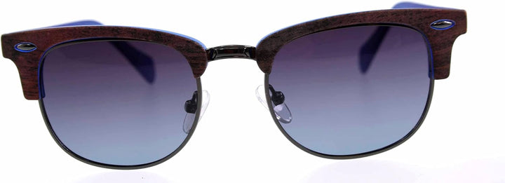 41 EYEWEAR FORTY ONE FO 35042 13 47, Kinder-Sonnenbrille, Rahmen aus Holz, graue Gläser.