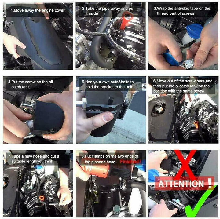 Öl Catch Tank Kann Ölauffangbehälter Lagertank 300ml universal Auto Motor Ölbehälter Autoöltank Moto