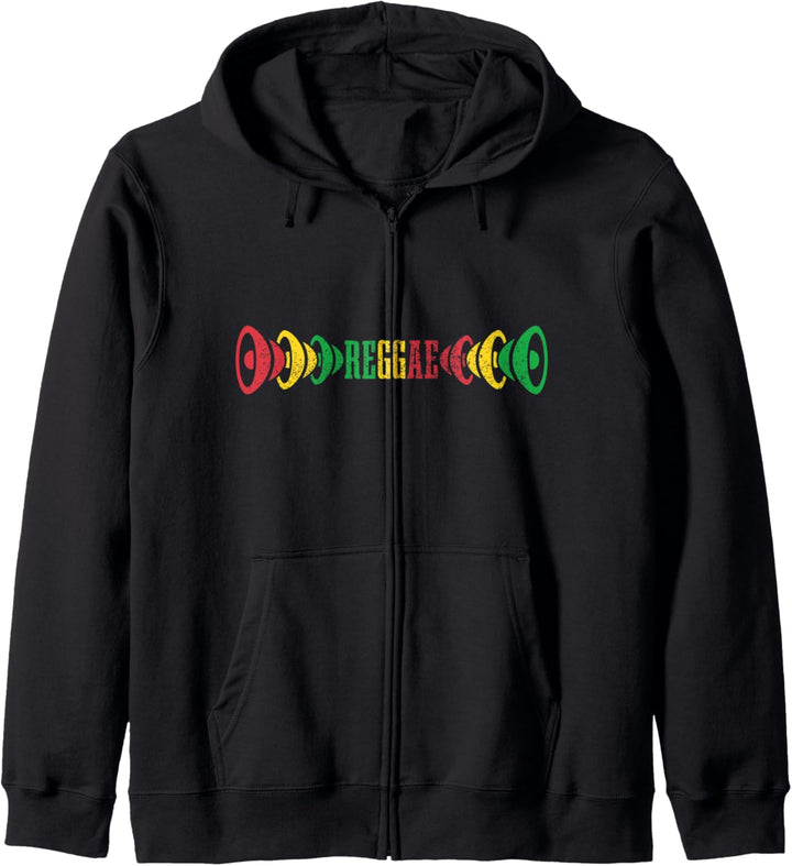 Reggae Musik-Soundsystem Jamaika Retro Vintage Rasta Kapuzenjacke