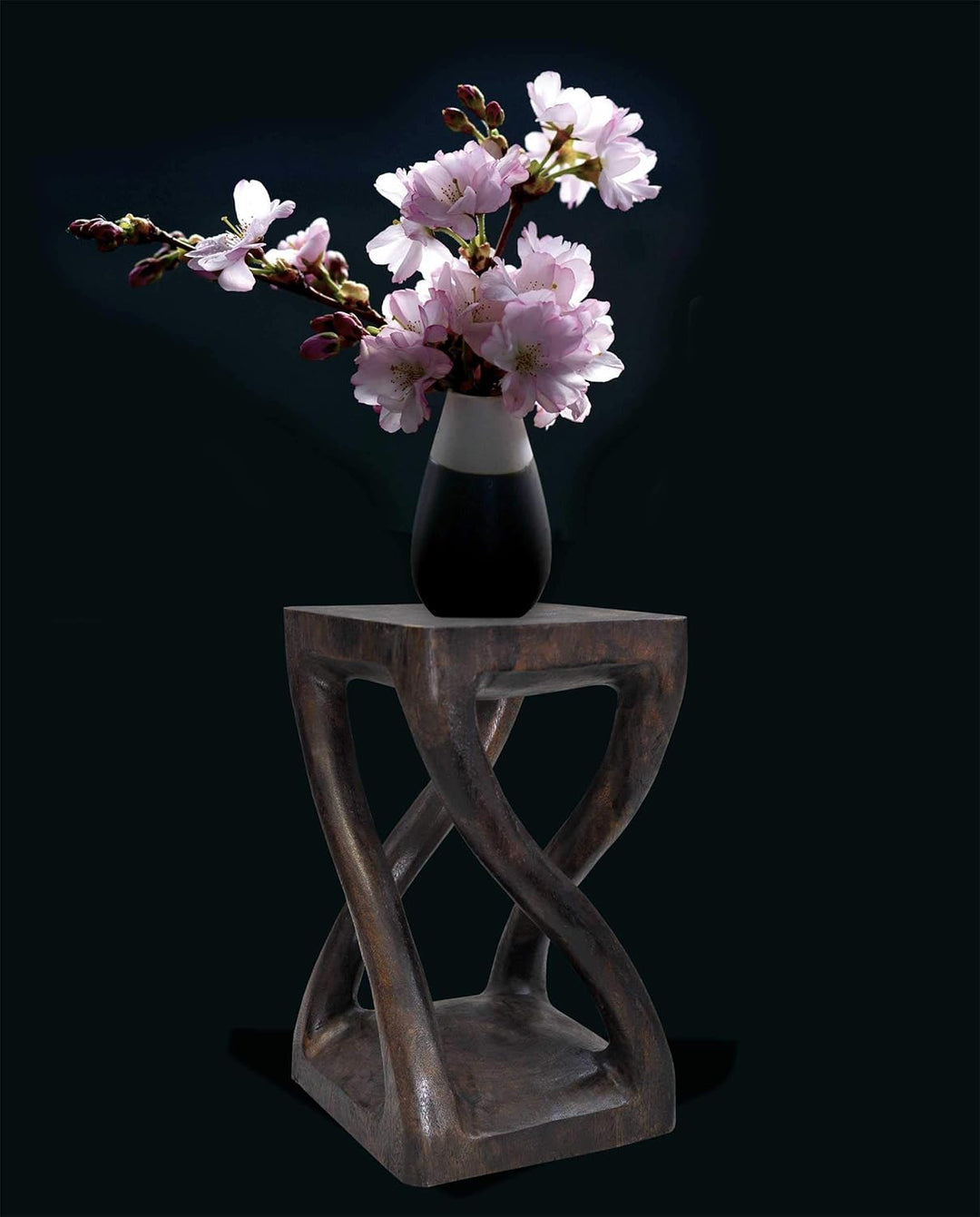 Beistelltisch Blumenständer Säule Hocker Nachttisch Blumensäule Dekoelement Akazienholz gewachst aus