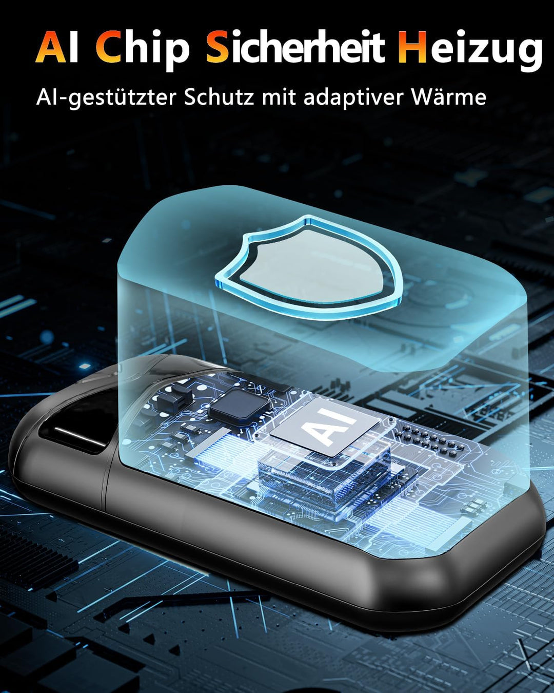 Handwärmer Elektrisch Wiederverwendbar 2er-Pack,7000mAh Magnetisch Taschenwärmer aufladbar Hand Warm