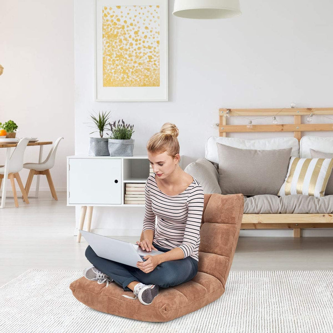 GOPLUS Bodenstuhl, Bodensofa mit Rückenlehne, Bodensessel mit Schlaffunktion, Floor Chair, Lazy Sofa