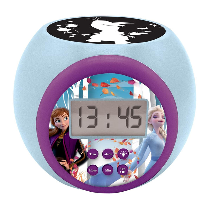 Lexibook RL977FZ Frozen 2 Anna and ELSA Projector Alarm Clock Disney with Snooze Function and Alarm