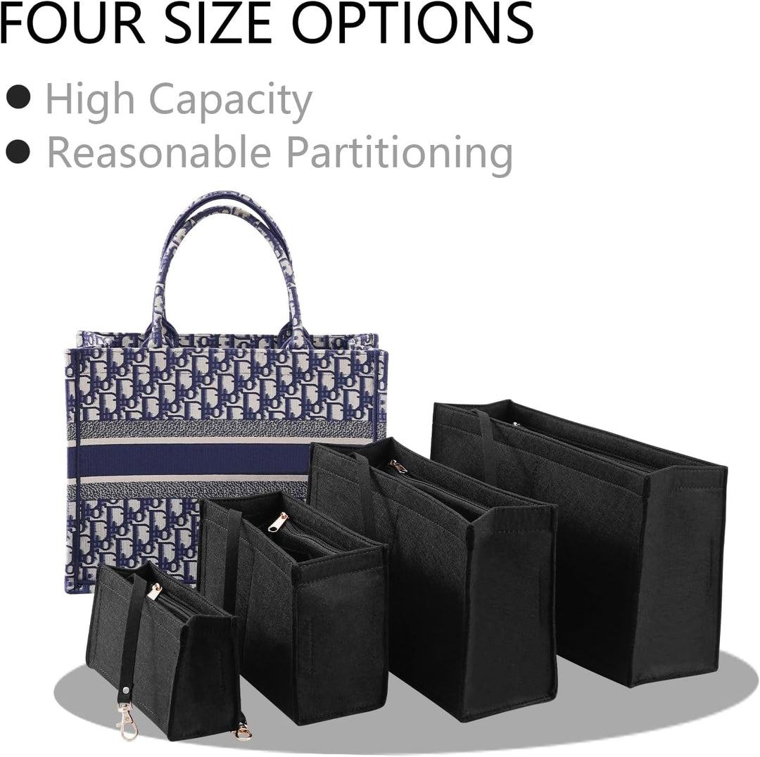 LOUKAYCCI Geldbörsen-Organizer-Einsatz für Dior-Buchtasche, grosse Tascheneinsatz, Premium-Filz-Eins
