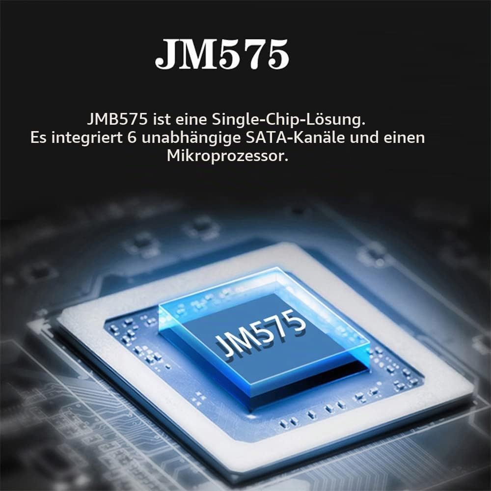 NFHK SATA 3.0 6Gbps 1 bis 5 Splitter Ports HUB Adapter Konverter PM Multiplier Port Selector JMB575