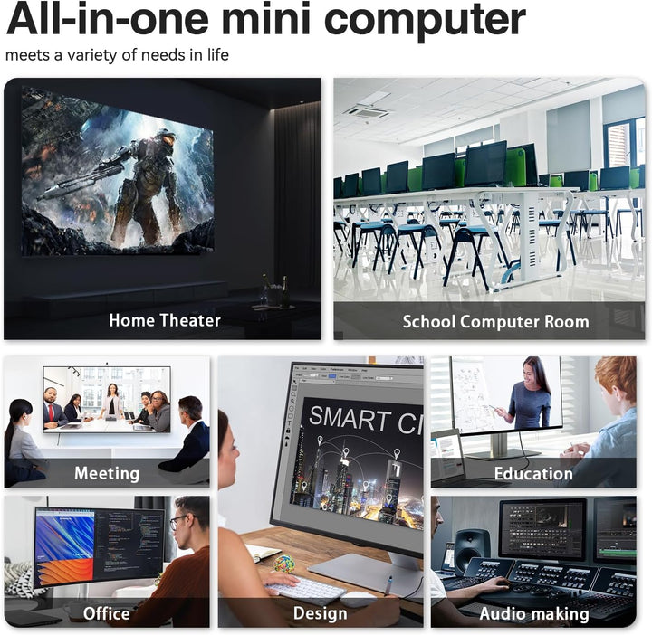 Mini PC AMD Ryzen 5 5500U(Zen 3 Architektur, bis zu 4.0GHz), 16GB DDR4 500GB M.2 NVME SSD, TRIGKEY S