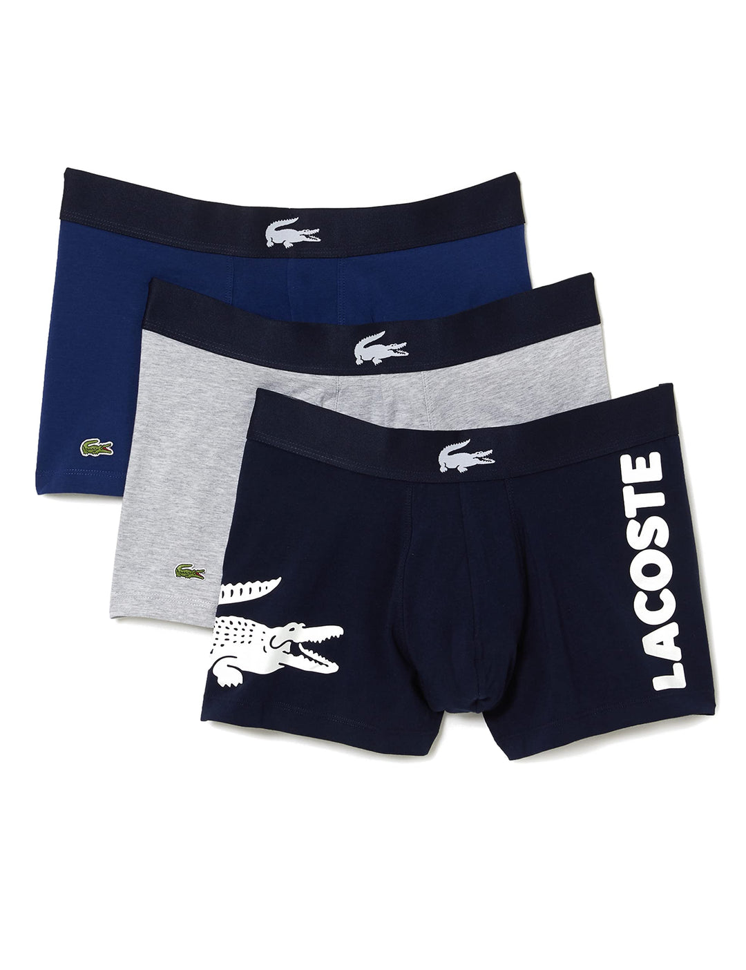 Lacoste Herren 5h1803 Unterwäsche (3er Pack) M Marine/Blanc-argent Chine, M Marine/Blanc-argent Chin