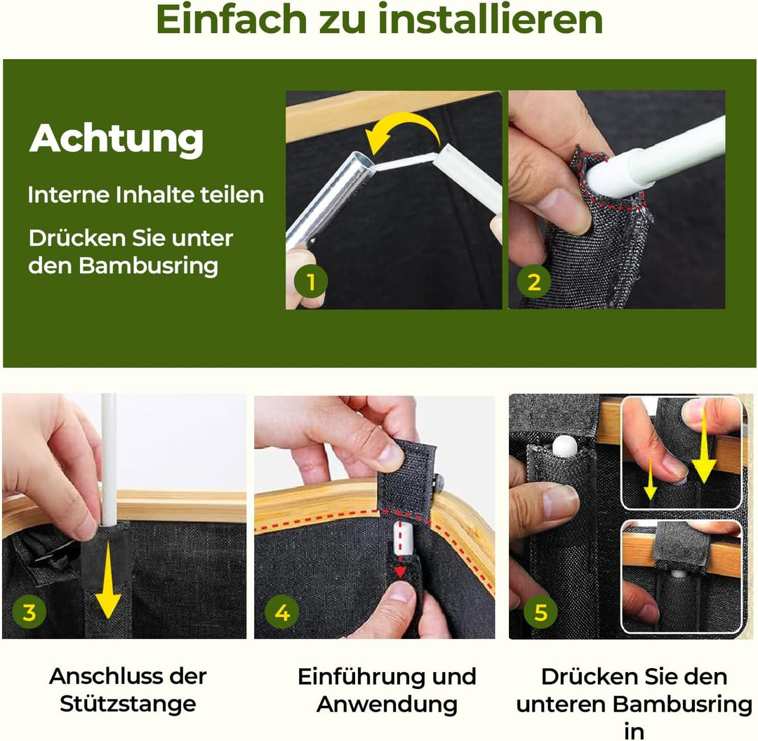 Gelber Sack Ständer, Müllsackständer mit Clip, Ständer für gelben sack, Mülleimer 90 liter, Gelber S