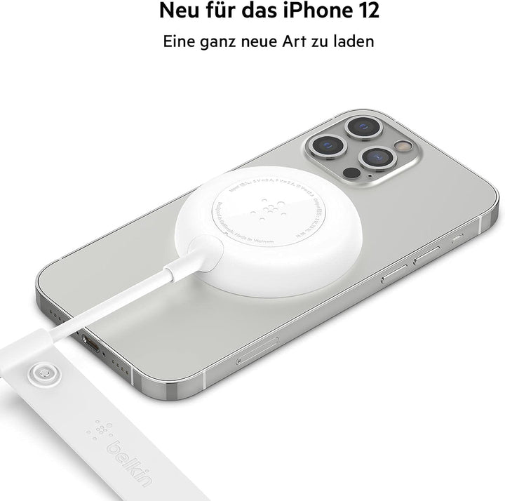 Belkin MagSafe ladegerät, Magnetisches Kabelloses Ladegerät (mit 2-m-Kabel, für die iPhone 14 Serie,