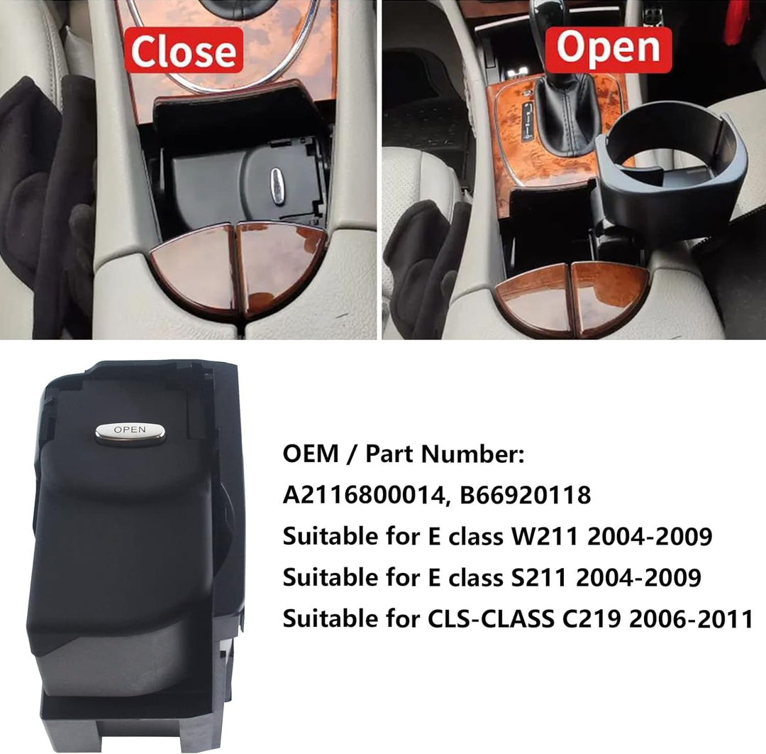 FanPaYY Getränkehalter in der Pkw-Mittelkonsole , Car Center Konsolenbecherhalter für E-Klasse W211