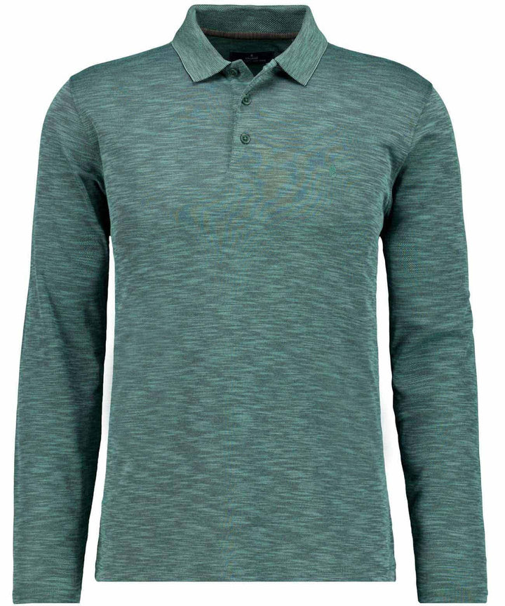RAGMAN Herren Poloshirt Langarm Softknit L Forstgrün, L Forstgrün