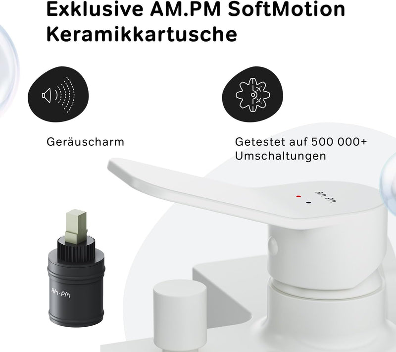 AM.PM X-Joy FXA10033 Wassersparende Wannen- und Brausebatterie kraztfest, leicht zu reinigen,mühelos