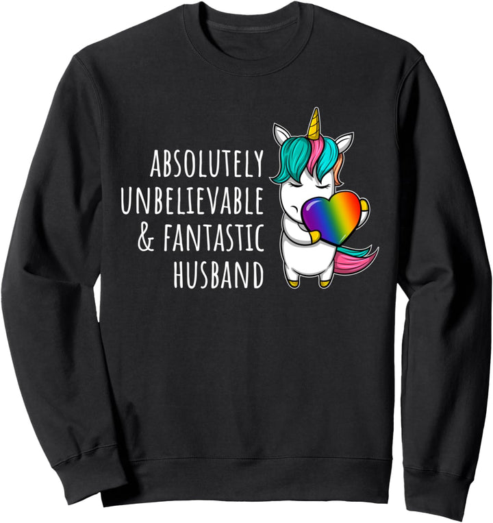 Einhorn Regenbogen-Fahne Herz Fantastischer Schwuler Mann Sweatshirt