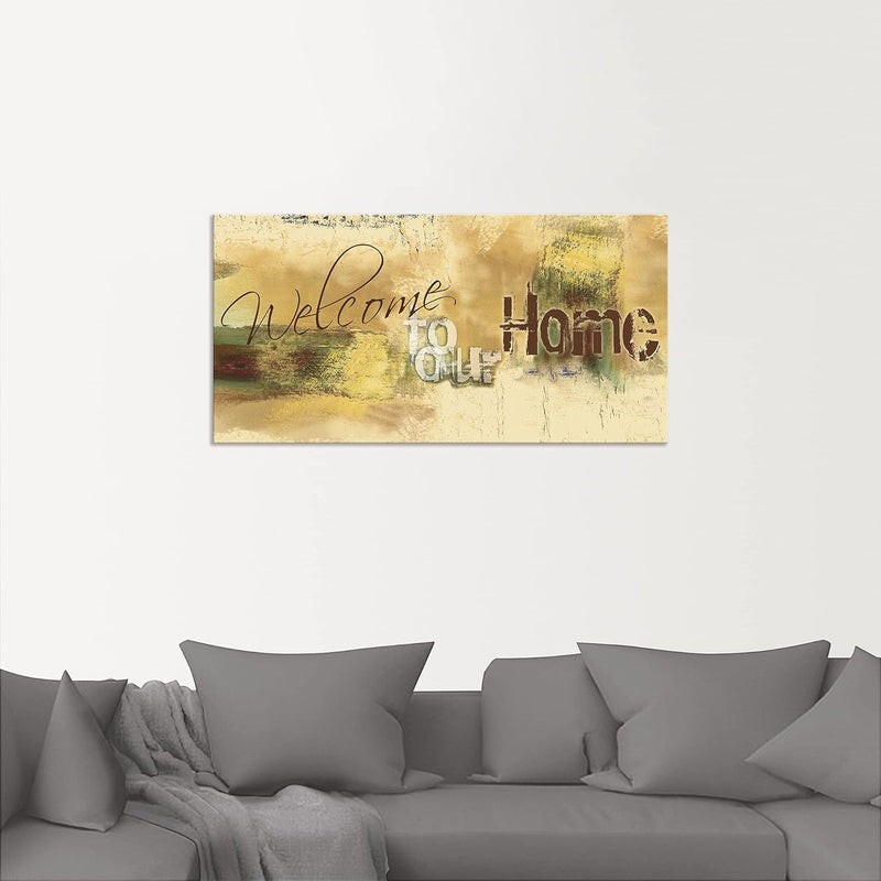 ARTland Wandbild Alu Verbundplatte für Innen & Outdoor Bild 60x30 cm Bilder mit Sprüchen Home Abstra