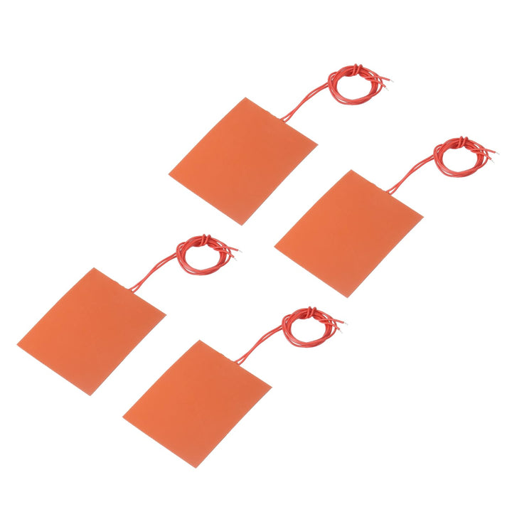 sourcing map Silikon-Heizmatte, 12V 25W Heizfolie Flexible Heizplatte 100mmx80mm Heizmatte für konst