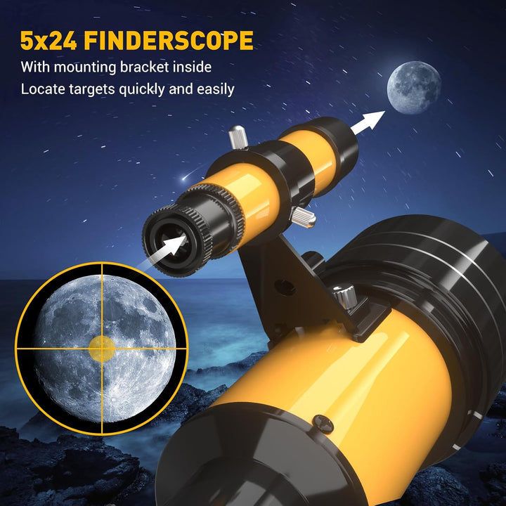 Teleskop Astronomie, 70/400mm Teleskop für Kinder & Einsteiger & Erwachsene, Teleskop Astronomisches