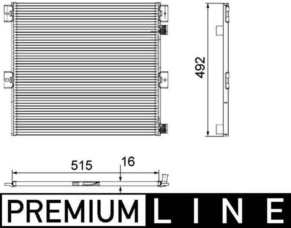 MAHLE AC 125 000P A/C-Kondensator BEHR PREMIUM LINE