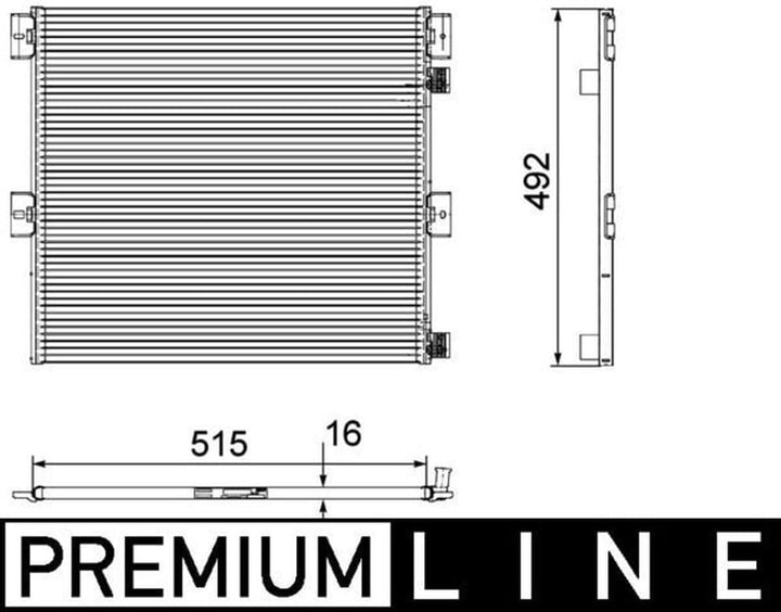 MAHLE AC 125 000P A/C-Kondensator BEHR PREMIUM LINE