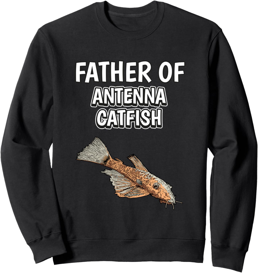 Herren Jungen Fisch Papa Vatertag Antennenwels Sweatshirt