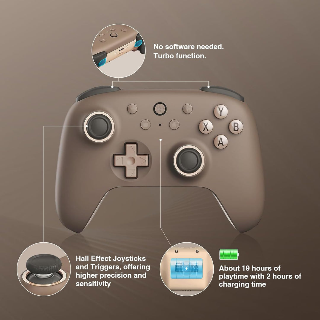 8bitdo Ultimate 2C Wireless Controller für Windows-PC und Android, mit 1000 Hz Abfragerate, Hall-Eff