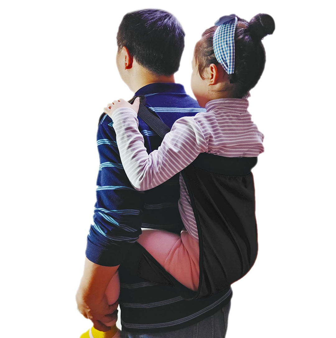 Schwarze Kindertrage Sling Kinderrückentrage Wanderrucksack Gürtel Kinderliftschlinge für den Transf