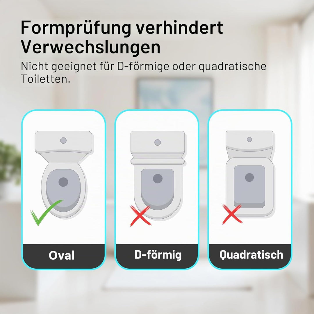 WC Sitz Absenkautomatik weiss oval Absenkautomatik Toilettensitz mit Schnellverschluss für einfache