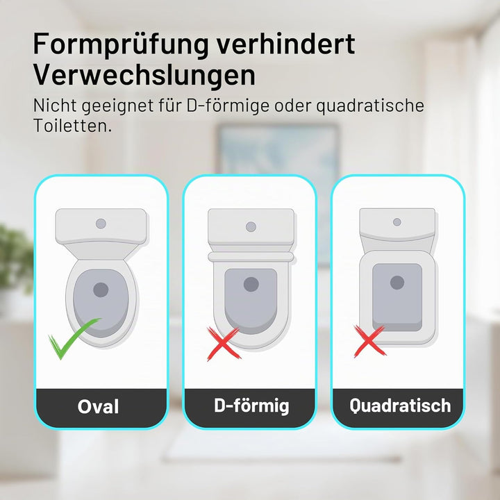 WC Sitz Absenkautomatik weiss oval Absenkautomatik Toilettensitz mit Schnellverschluss für einfache