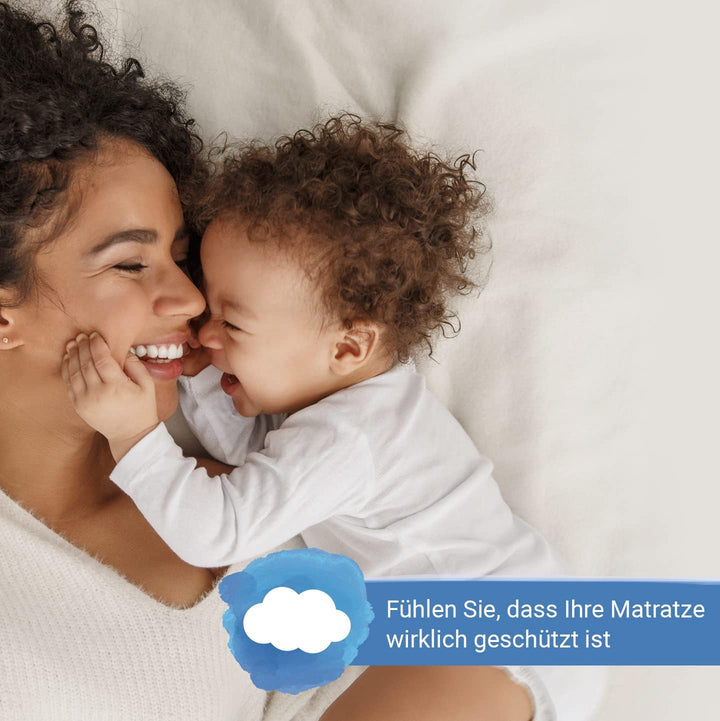 Velfont – Elastischer Matratzenbezug mit Reissverschluss, Frottee Baumwolle Matratzenauflage | Matra