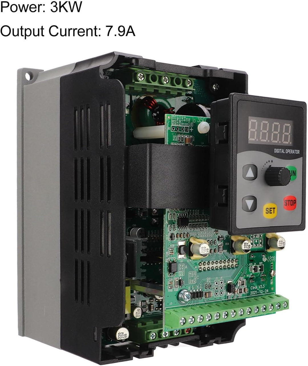Luqeeg VFD 3 Phasen - Motorantrieb mit Variabler Frequenz, 380-440 V Eingang 0-440 V Ausgang, 0,75 K