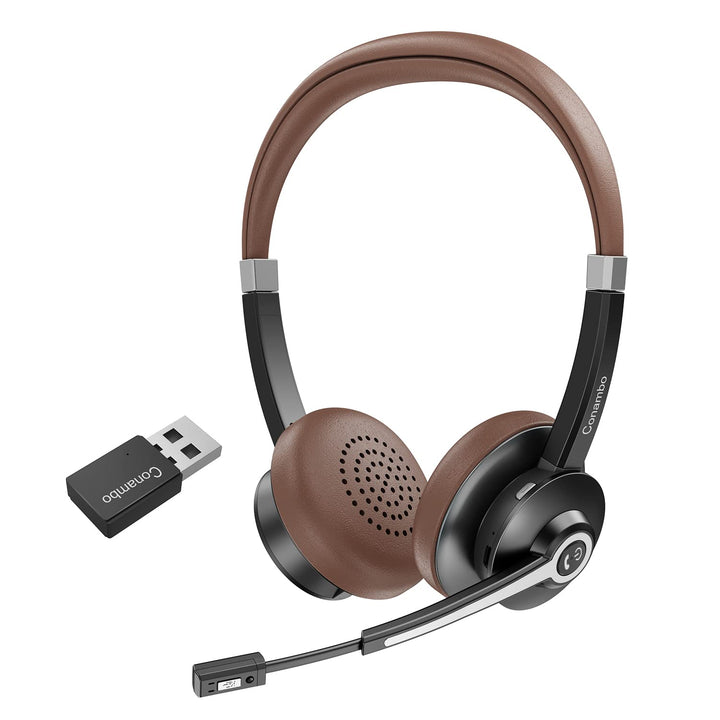 Conambo Bluetooth Headset V5.0, Hands Free Wireless Headset mit Noise Cancelling Mikrofon für Handy,