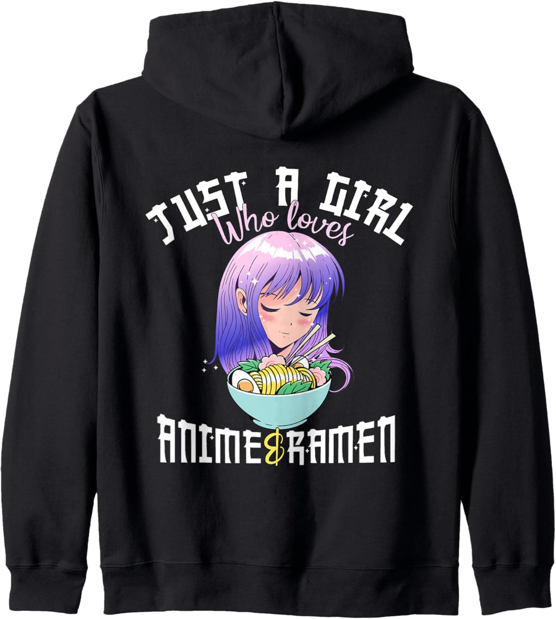 Anime Girl Shirt Nur ein Mädchen, das Anime und Ramen liebt Kapuzenjacke