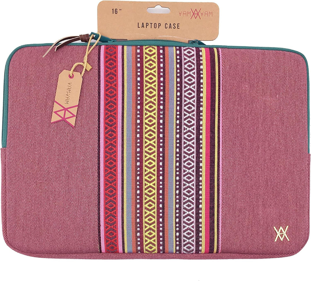 VAMVAM by Wondee Laptophülle bis zu 40,6 cm (16 Zoll), Kirsche mit dekorativem Streifen, Farben, gep