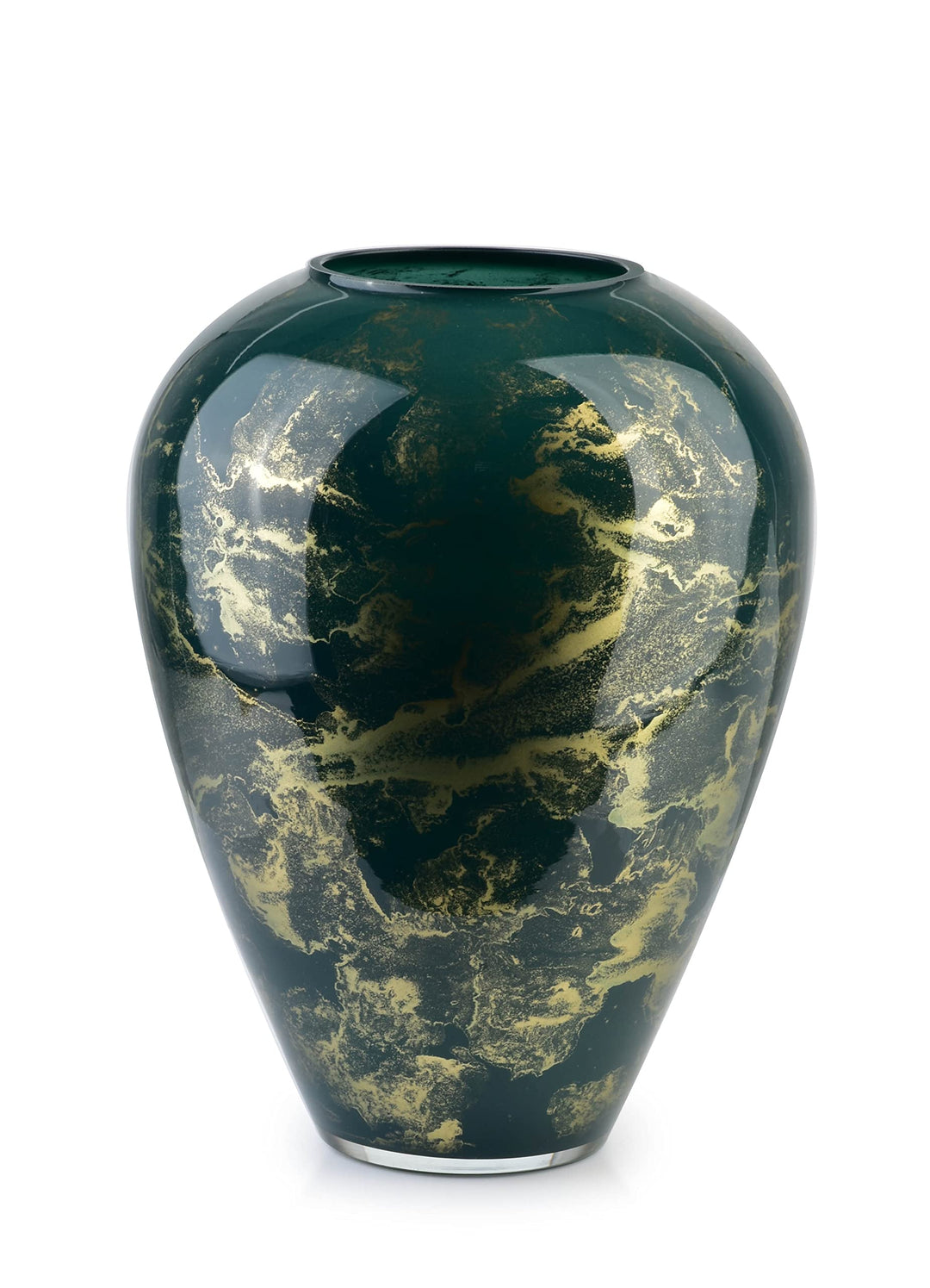 Terroso – Vase – Mundgeblasenes grünes Glas – Luxuriöses Erscheinungsbild, Stilvoll & Elegant - 27 c