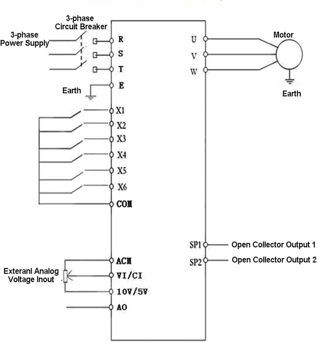 Frequenzumrichter，Jectse 380VAC 4kW 3-phasige PWM-Steuerung Wechselstrom VFD-Wechselrichter VFD Inve