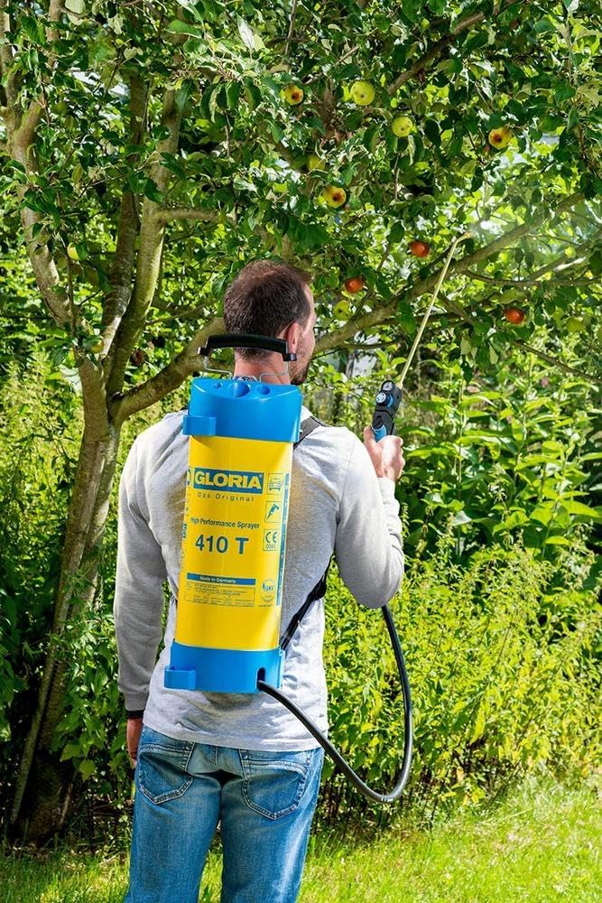 GLORIA Hochleistungssprühgerät 410 T | Gartenspritze | 10 L Füllinhalt | Drucksprüher aus Stahl | Mi