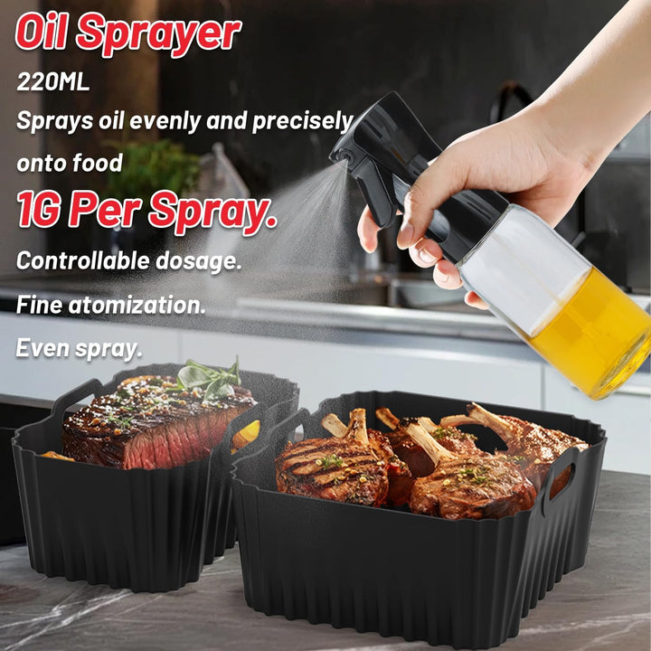 Tefal Heissluftfritteuse Zubehör - Airfryer Zubehör für Tefal EY9018 Dual Easy Fry 8,3 L | EY942B Du