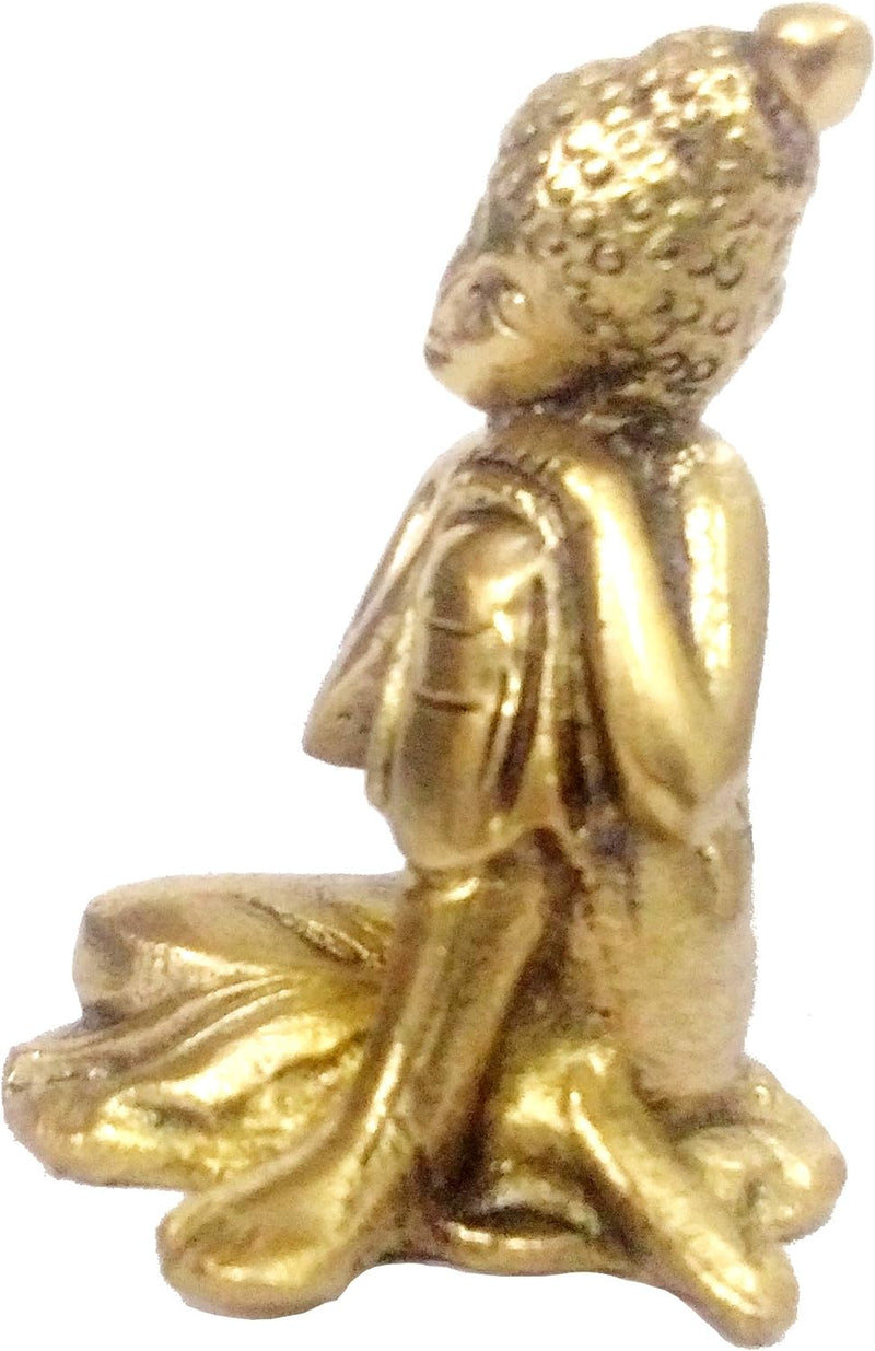 Purpledip Messing Idol Resting Buddha (11947) Goldfarben, Goldfarben