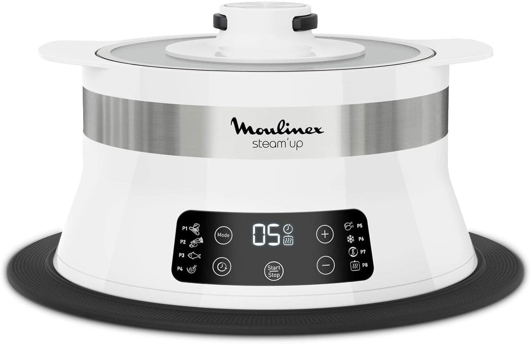 Moulinex Steam’Up Cuiseur Vapeur Steam Up Dampfgarer mit 8 Programmen, passt Sich an alle Formen von
